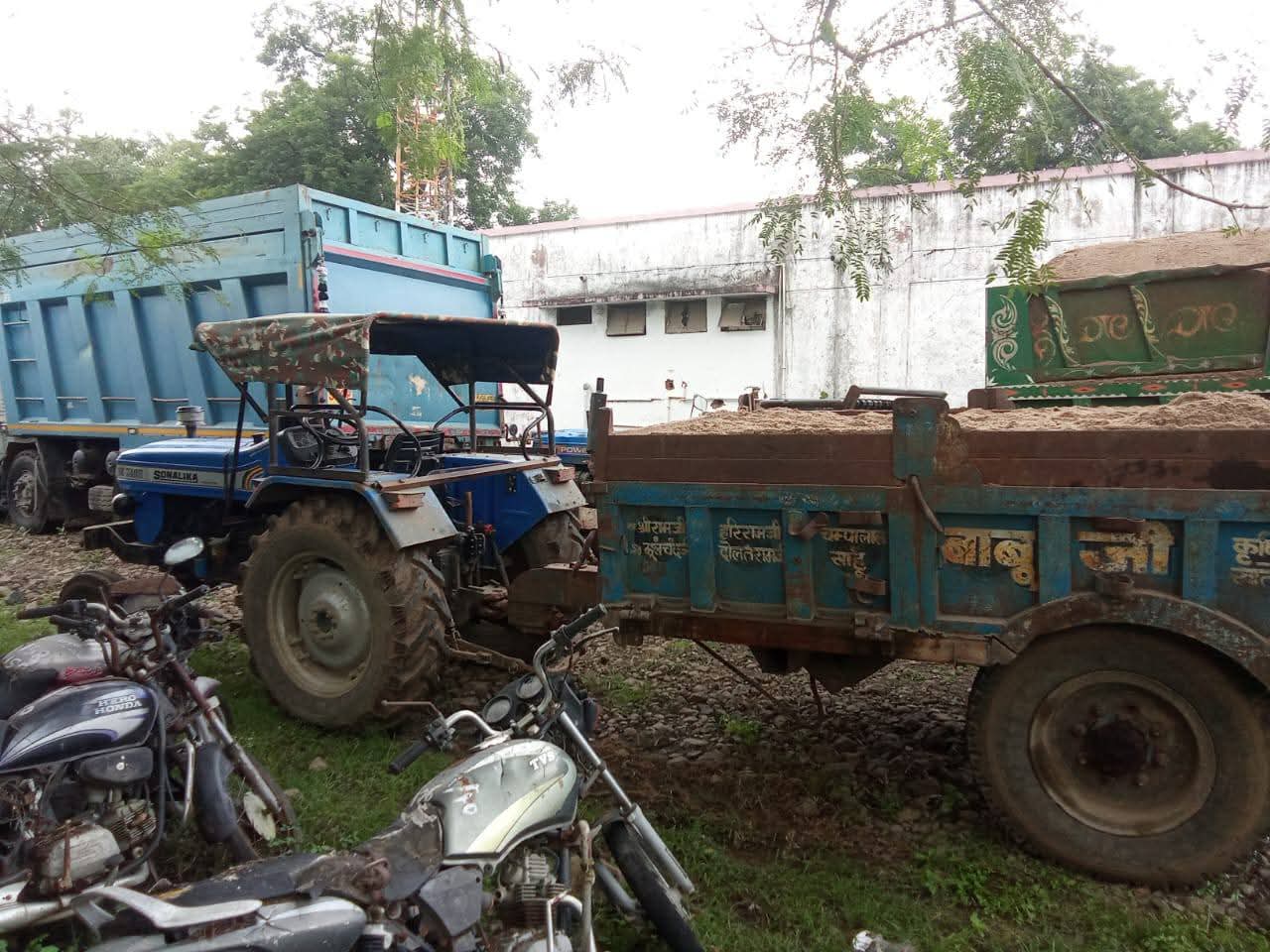 निरंतर खबर के बाद खातेगांव में माइनिंग विभाग की कार्रवाई