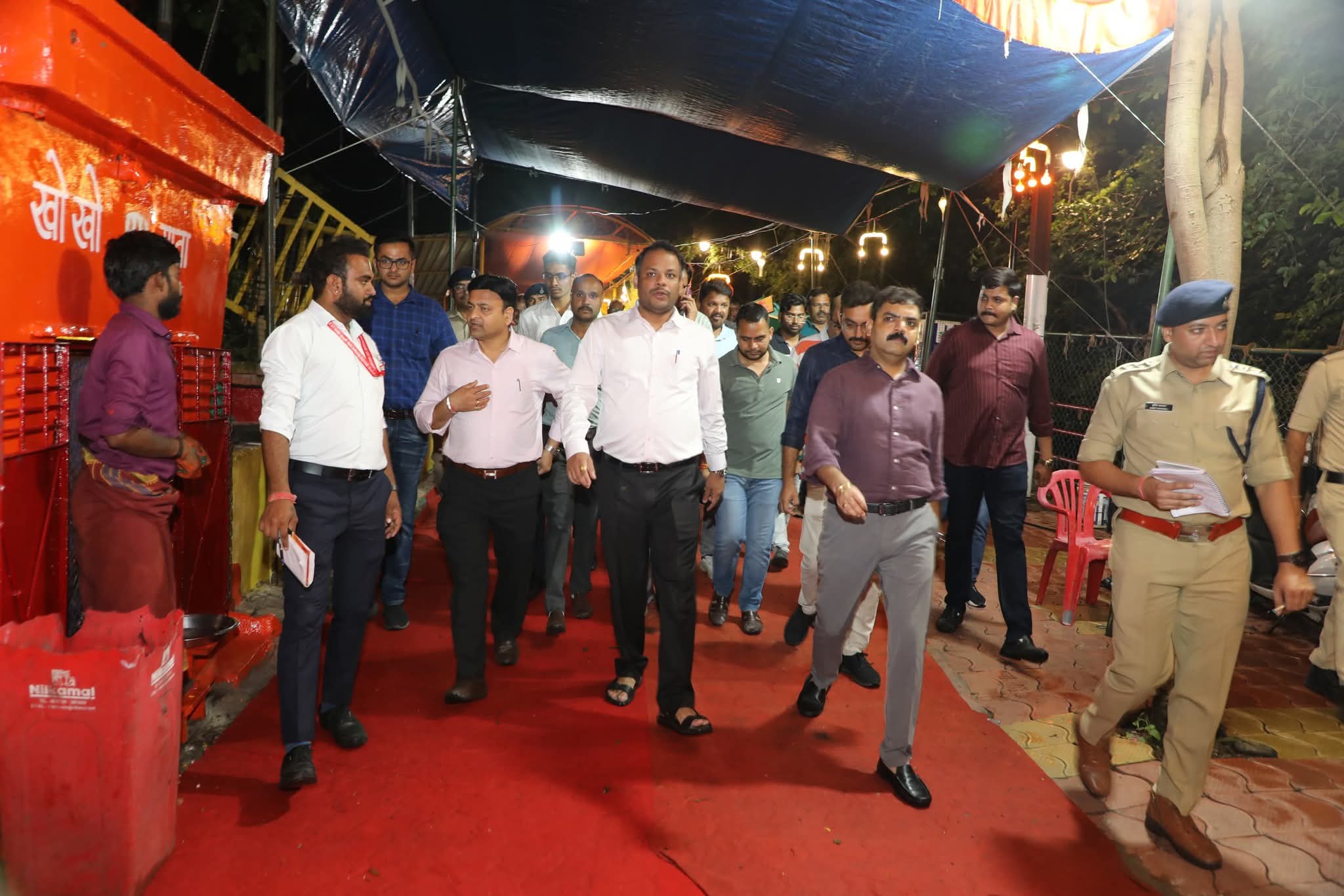 शारदीय नवरात्र पर्व की तैयारियों का कलेक्टर व एसपी ने किया निरीक्षण