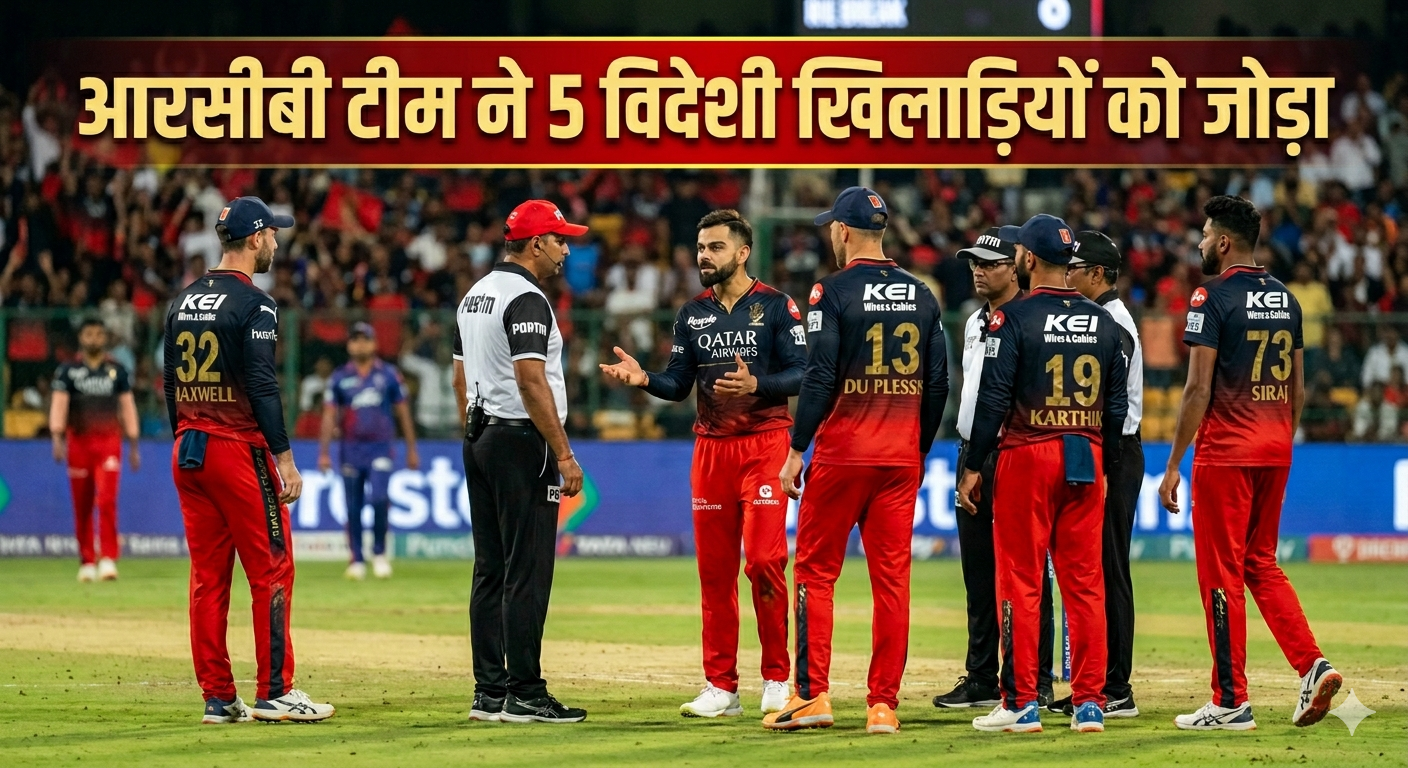 RCB ने तोड़ा IPL का नियम? 5 'विदेशी' खिलाड़ियों पर व‍िराट कोहली हुए ट्रोल.?