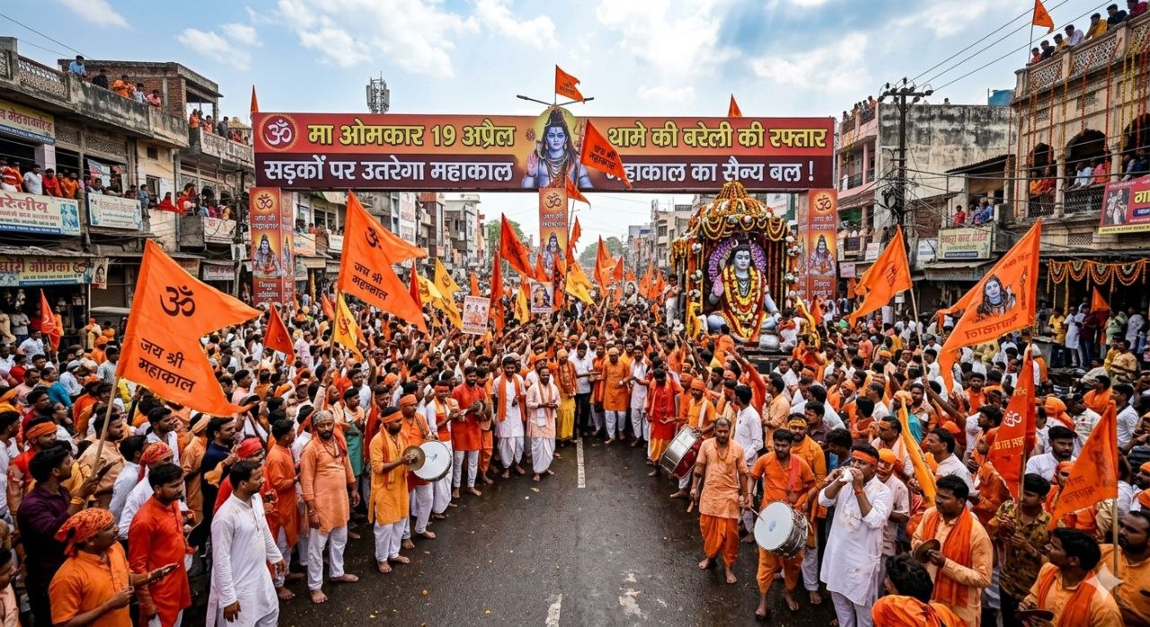 महा-हुंकार: 19 अप्रैल को थमेगी बरेली की रफ्तार, सड़कों पर उतरेगा 'महाकाल' का सैन्य बल!