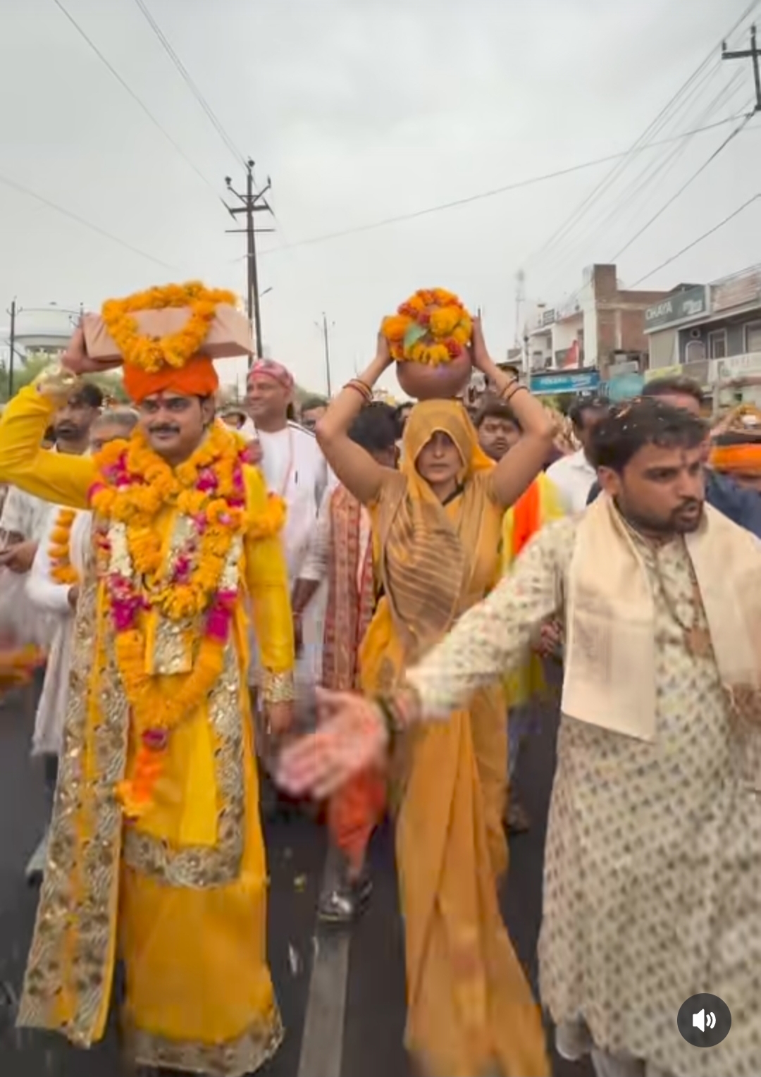 मेहगांव, भूमिया बाबा दिव्य दरबार में भव्य शोभा कलश यात्रा निकाली गई 