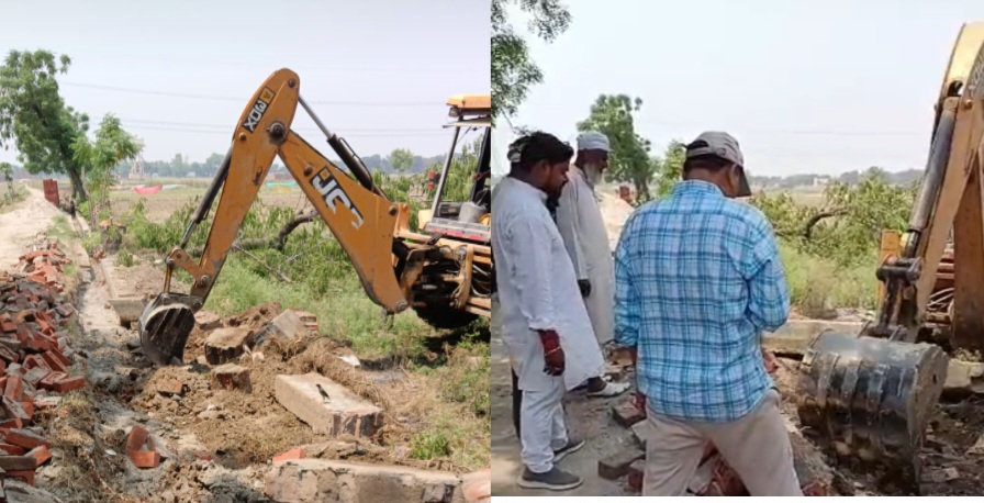 काम में धांधली पड़ी भारी: अध्यक्ष हाजी महमूद आलम ने खुद खड़े होकर ढहाया घटिया निर्माण