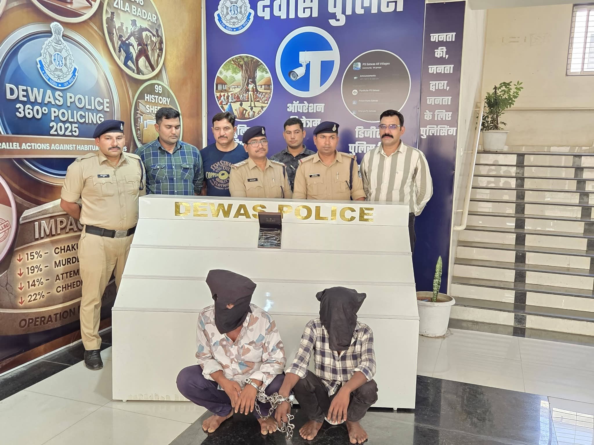 24 घंटे में सुलझी चेन लूट: दो आरोपी गिरफ्तार, डेढ़ लाख की सोने की चेन बरामद