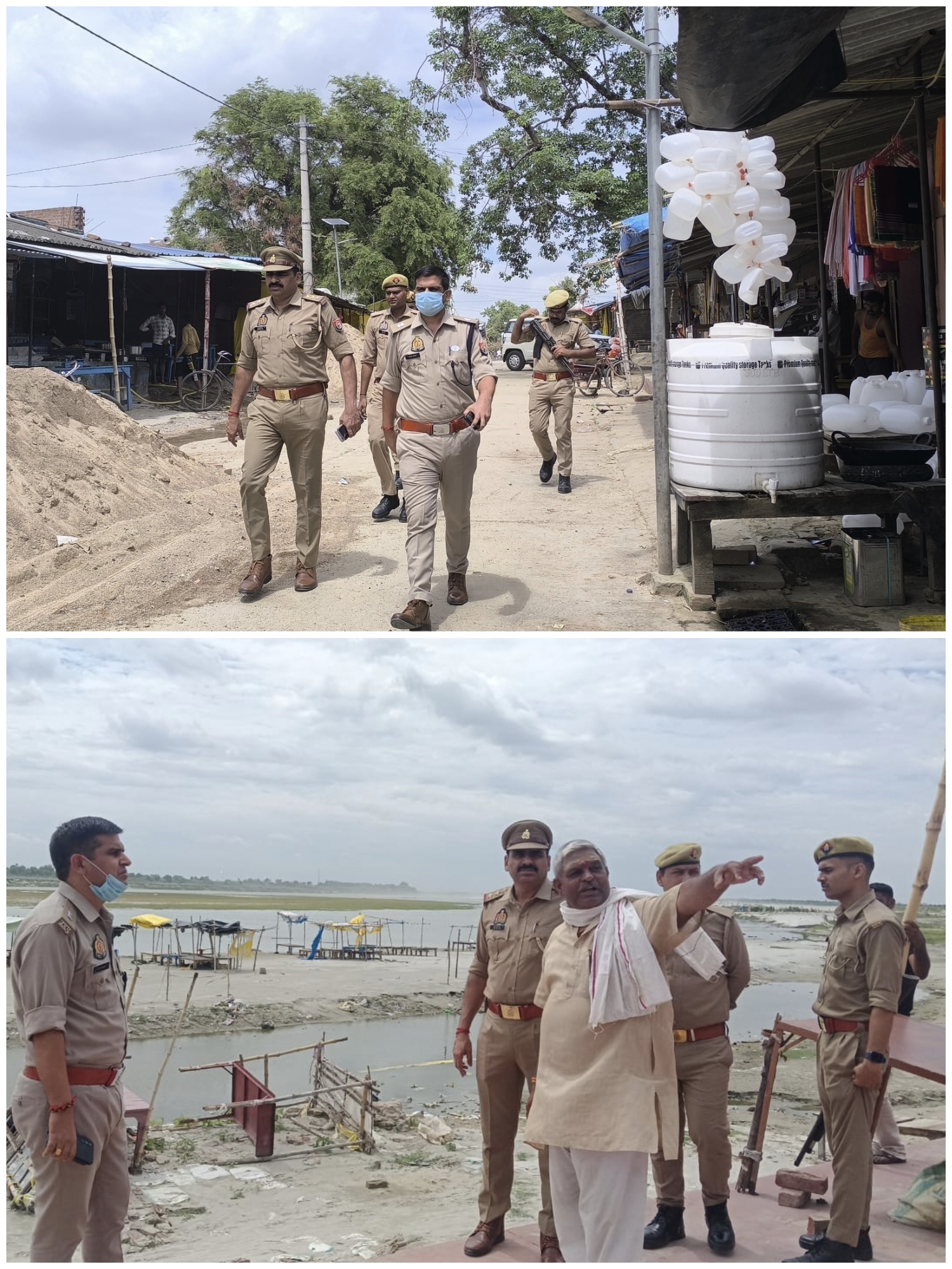 गुरुपूर्णिमा और कांवड़ यात्रा को लेकर अपर पुलिस अधीक्षक ने गोकना गंगा घाट का किया निरीक्षण 