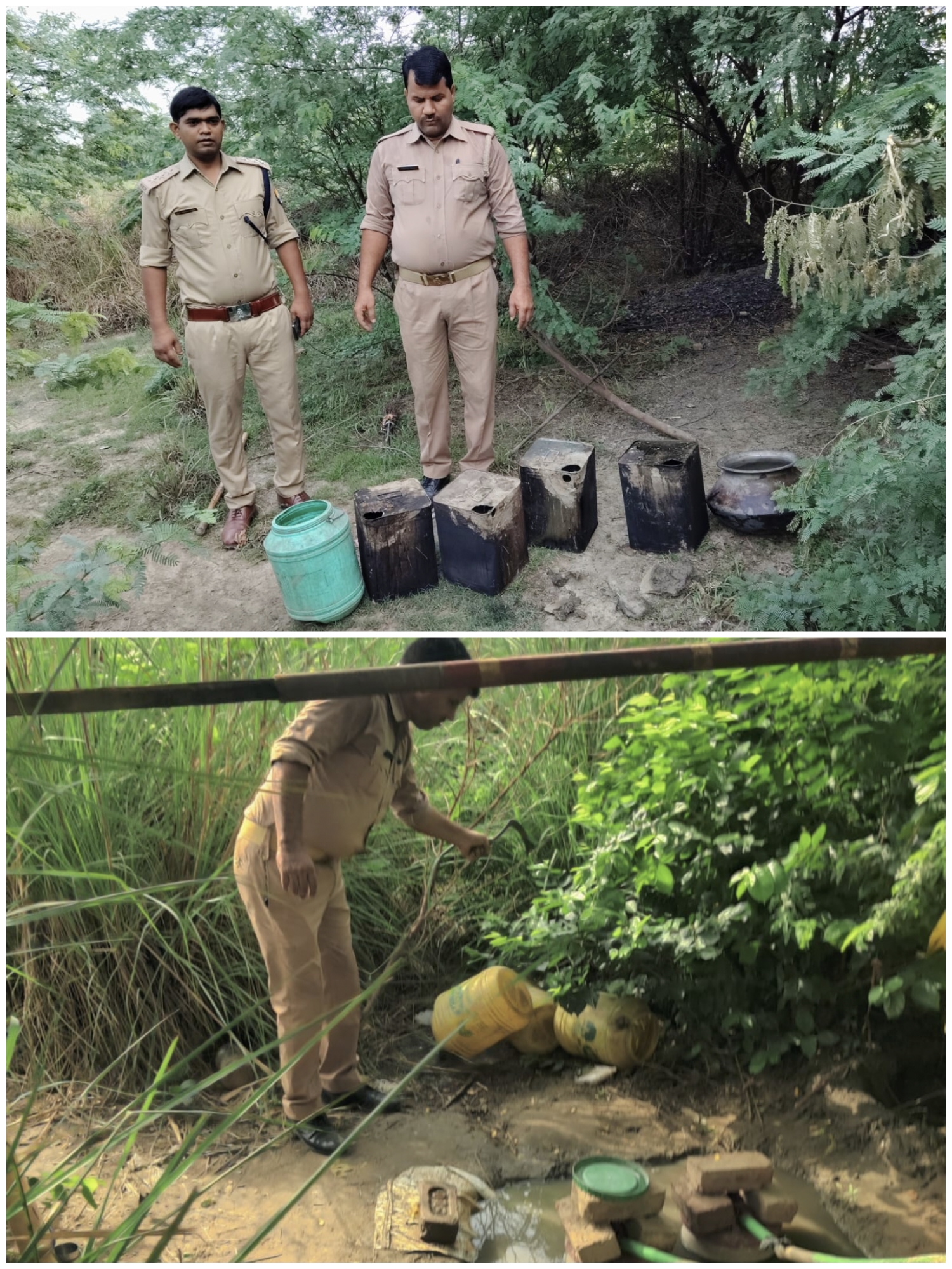 40 लीटर अवैध कच्ची शराब बरामद तथा 400 किलोग्राम लहन
किया गया नष्ट 02 अभियोग पंजीकृत 